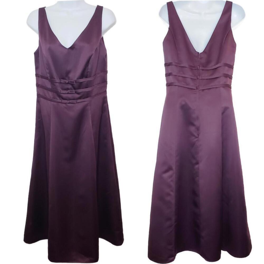 ALEXIA II Women's Sz 12 Fit Flare Bow Detail Formal Evening Gown Prom (1679)